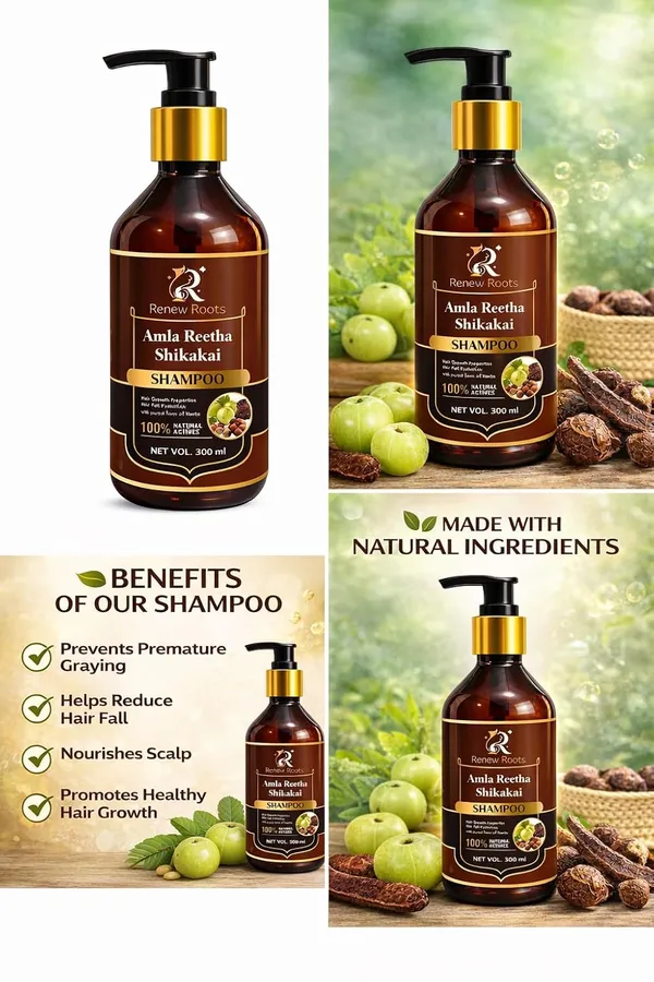 Amla_&_Shikakai_Natural_Moisturizing_Herbal_Hair_Cleanser_Shampoo_(300_Ml)