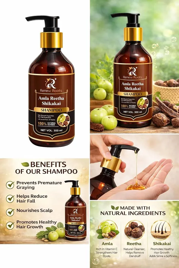 Amla_&_Shikakai_Natural_Moisturizing_Herbal_Hair_Cleanser_Shampoo_(300_Ml)