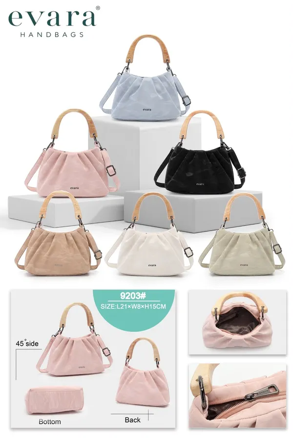 Beige_Pleated_Wooden_Handle_Handbag_for_Women