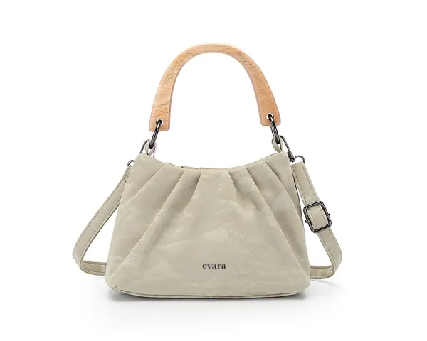 Beige_Pleated_Wooden_Handle_Handbag_for_Women