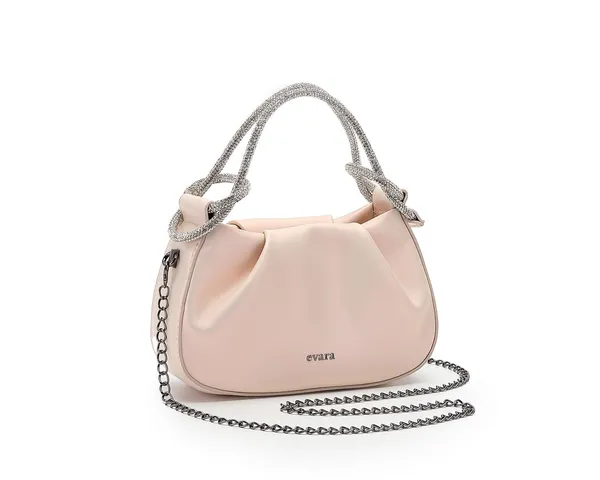 Pink_Ruched_Handbag_with_Embellished_Handle_for_Women