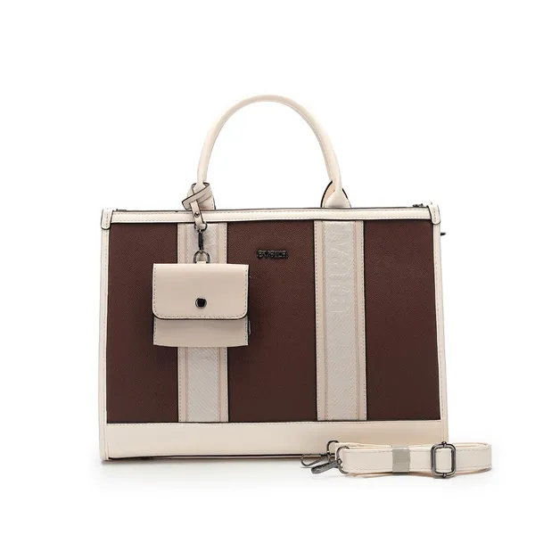 Brown_White_Colorblock_Structured_Handbag_with_Pouch_for_Women