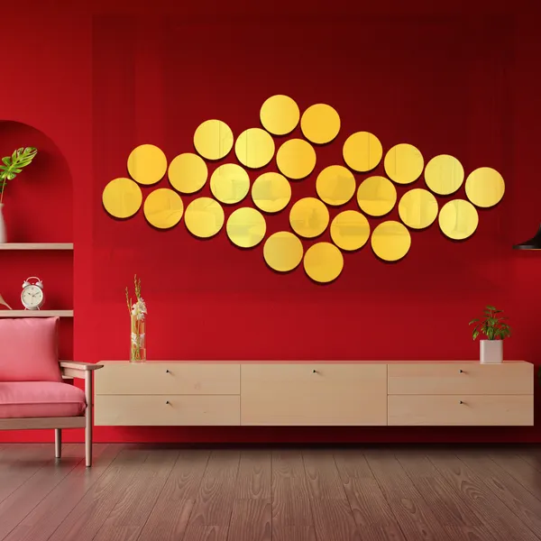 Golden_Round_Acrylic_Wall_Mirror_Stickers_Pack_Of_24