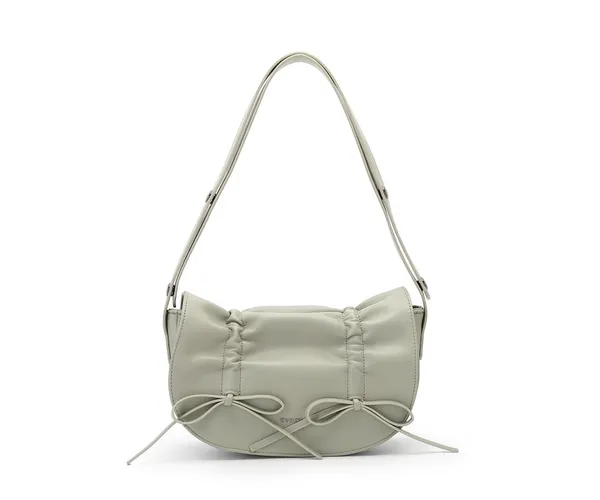Sage_Green_Ruched_Bow_Detail_Shoulder_Bag_for_Women