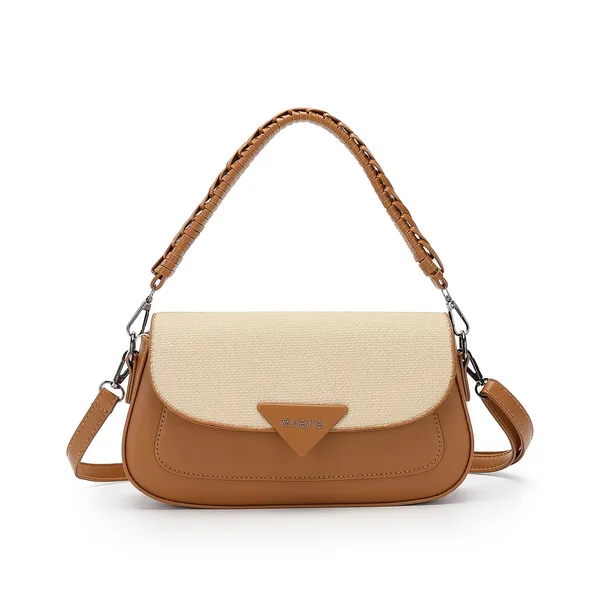 Tan_Brown_Two_Tone_Woven_Handle_Shoulder_Bag_for_Women