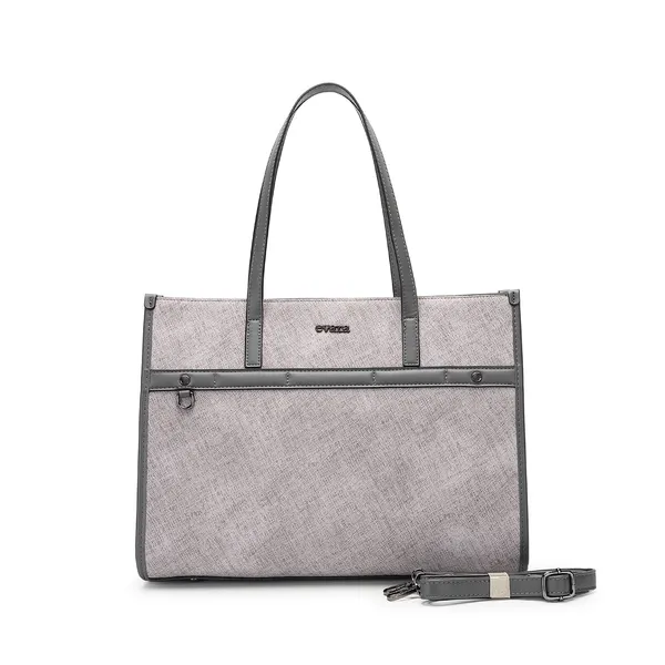 Grey_Textured_Structured_Tote_Bag_for_Women