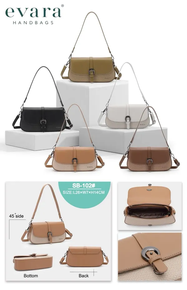White_Faux_Leather_Textured_Shoulder_Bag_for_Women
