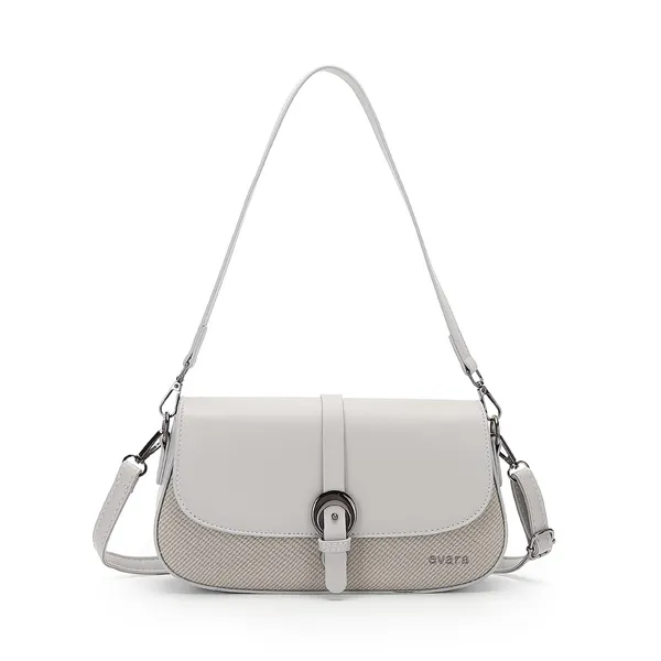 White_Faux_Leather_Textured_Shoulder_Bag_for_Women