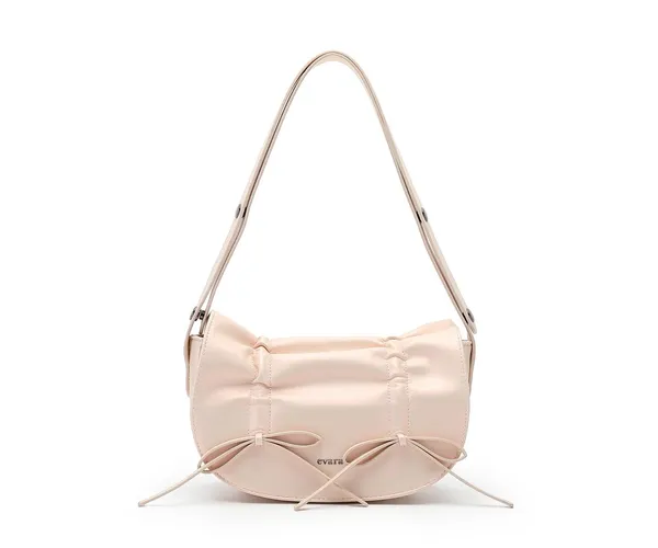 Pink_Ruched_Bow_Detail_Shoulder_Bag_for_Women