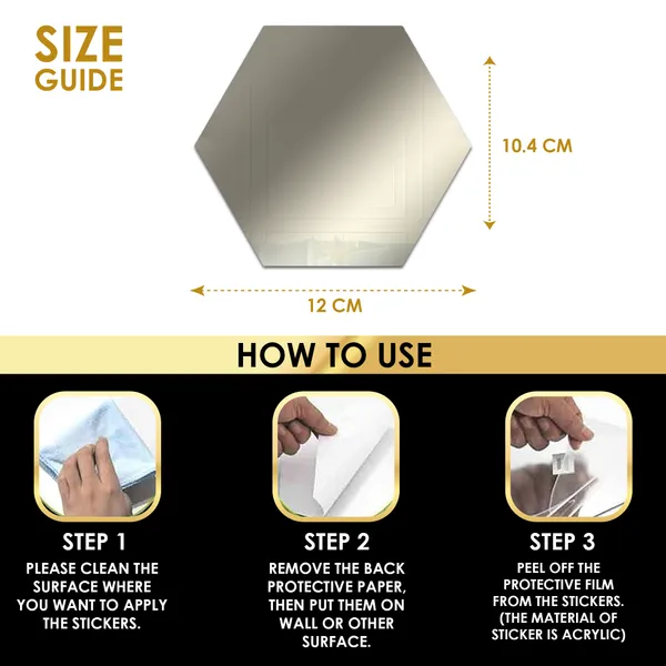 Silver_Hexagon_Acrylic_Wall_Mirror_Stickers_Pack_Of_30