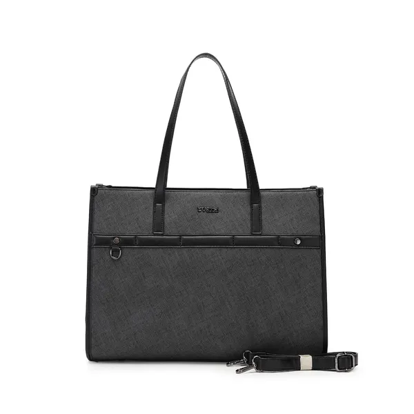Black_Textured_Structured_Tote_Bag_for_Women