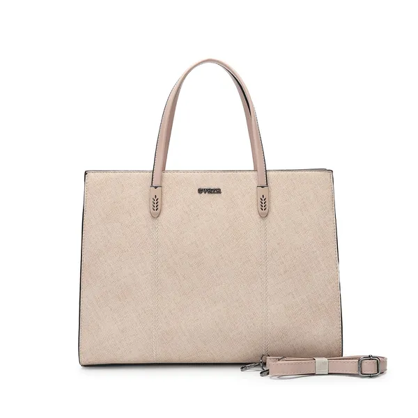 Beige_Textured_Structured_Tote_Bag_for_Women