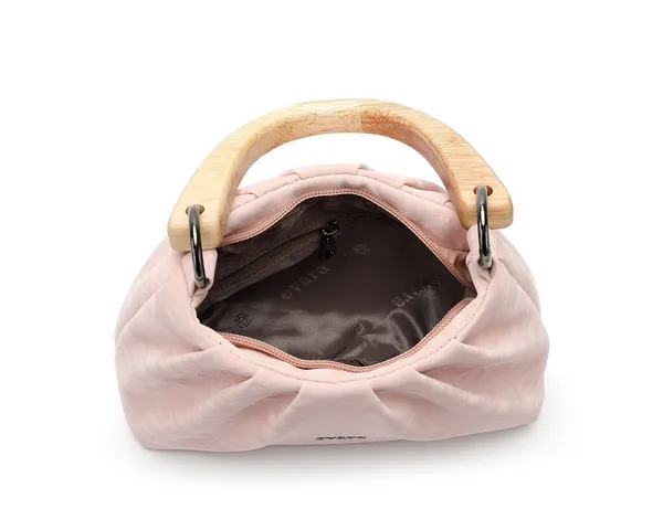 Pink_Ruched_Wooden_Handle_Handbag_for_Women