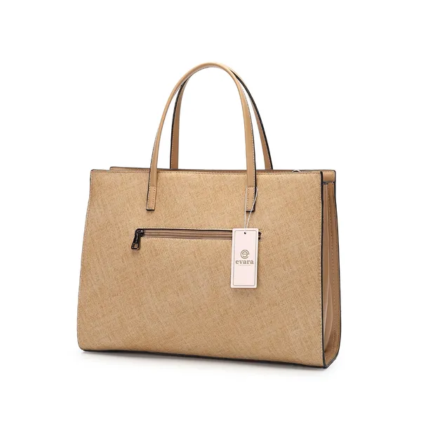 Beige_Textured_Leather_Structured_Tote_Bag_for_Women