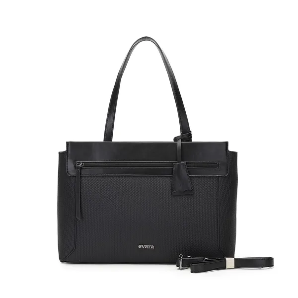 Black_Textured_Faux_Leather_Tote_Bag_for_Women