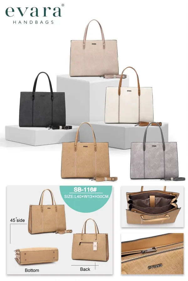 Grey_Textured_Structured_Tote_Bag_for_Women