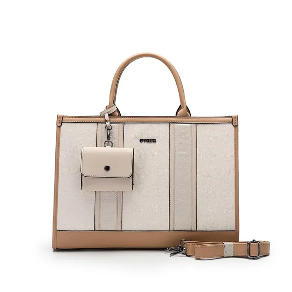 Beige_Tan_Colourblock_Structured_Tote_Bag_for_Women