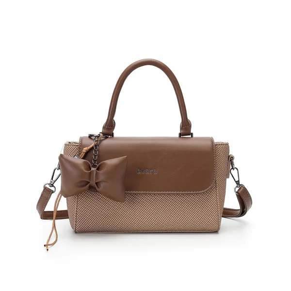 Brown_Textured_Structured_Handbag_With_Bow_Charm_for_Women