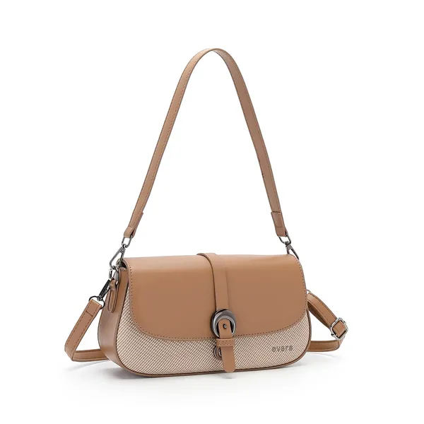 Tan_Leather_Woven_Panel_Baguette_Bag_for_Women