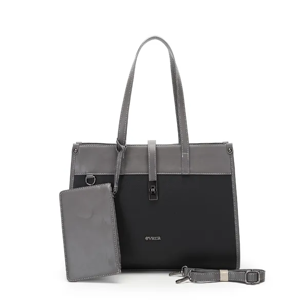 Grey_Black_Colourblock_Structured_Tote_Bag_for_Women