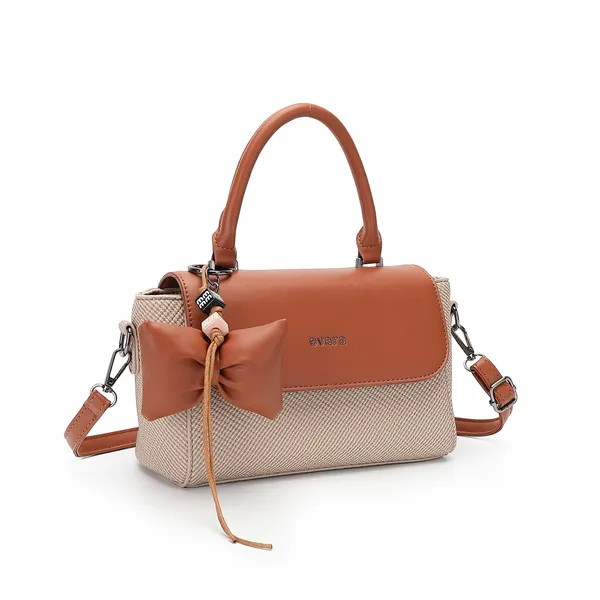 Beige_Woven_Tan_Leather_Bow_Detail_Handbag_for_Women