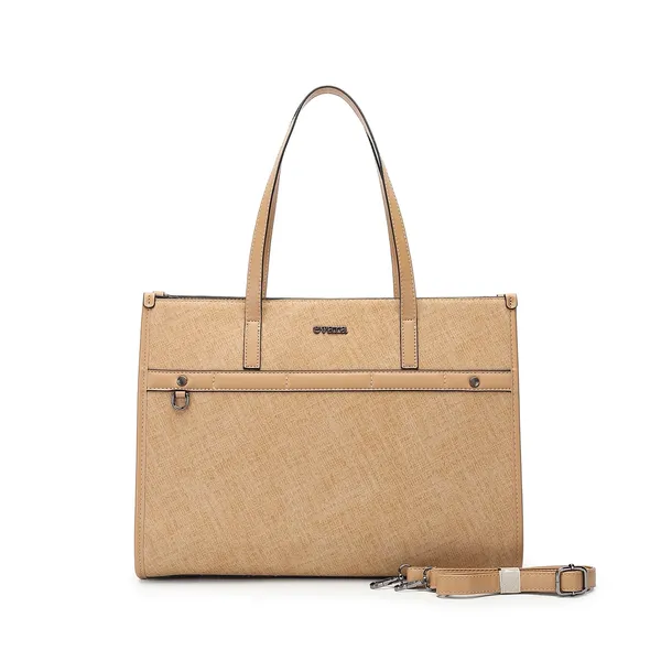 Beige_Textured_Vegan_Leather_Structured_Tote_Bag_for_Women