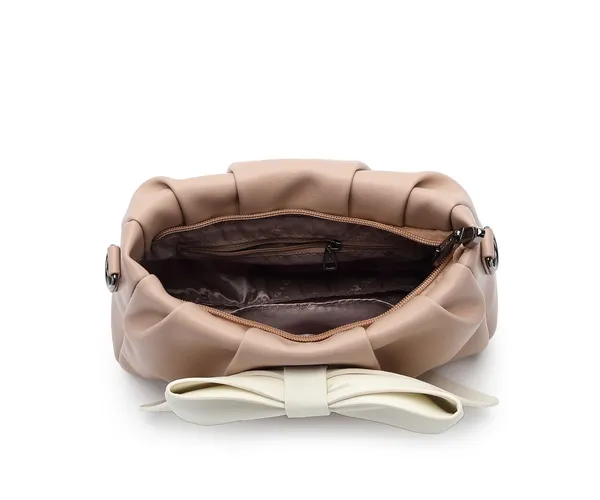 Beige_Faux_Leather_Bow_Pearl_Strap_Shoulder_Bag_for_Women