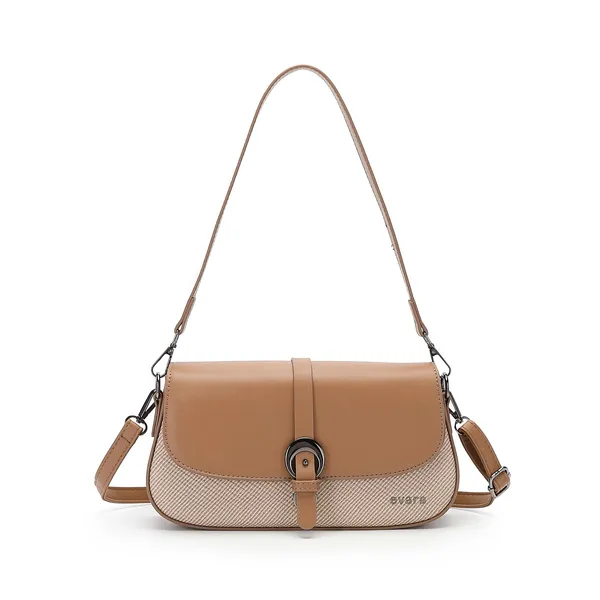 Tan_Leather_Woven_Panel_Baguette_Bag_for_Women