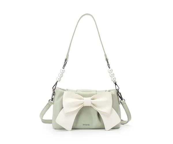 Sage_Green_Faux_Leather_Bow_Detail_Shoulder_Bag_for_Women