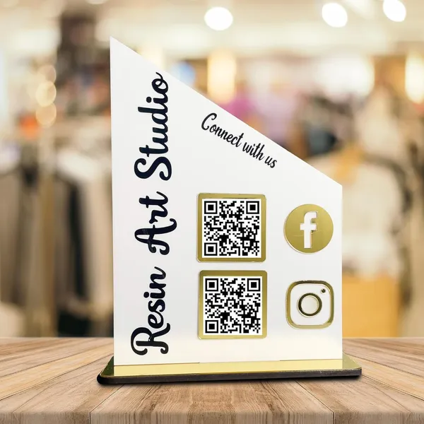 White_Personalized_Social_Media_Qr_Code_Stand_Custom_Acrylic_Barcode_Scanner_For_Instagram_Facebook_Twitter_Whatsapp_Google_Pay_Desk_Display_For_Business_Stores