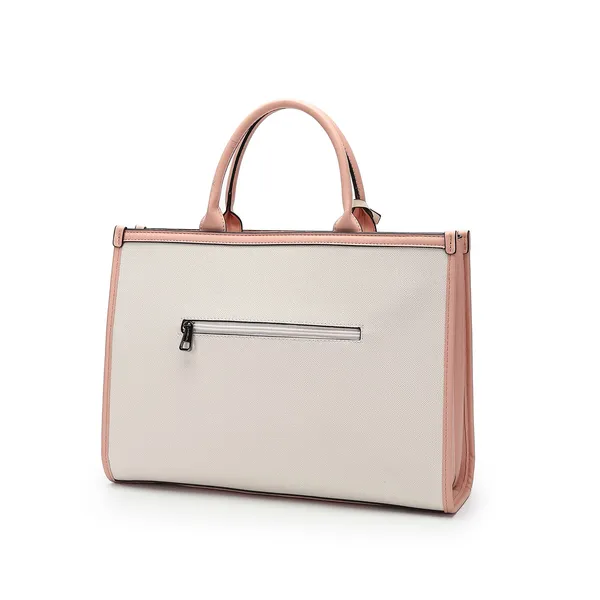 Beige_Tan_Colourblock_Structured_Tote_Bag_for_Women