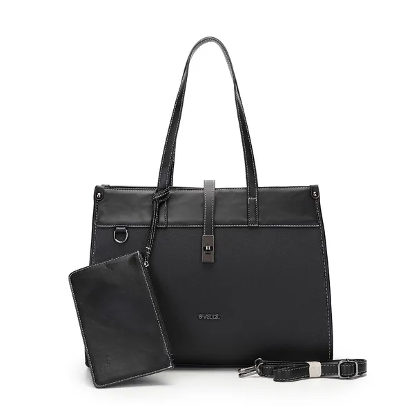 Black_Leather_Structured_Tote_Bag_with_Pouch_for_Women