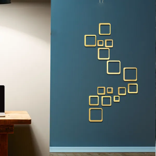 Golden_3Square_Acrylic_Wall_Mirror_Stickers_Pack_Of_3