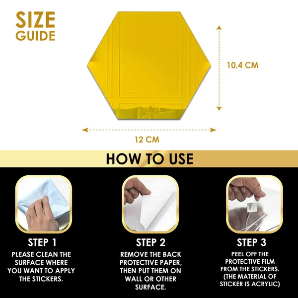 Golden_Hexagon_Acrylic_Wall_Mirror_Stickers_Pack_Of_24
