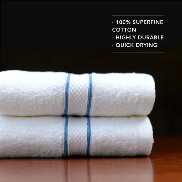 White_Cording_Hand_Towels_100_Percent_Cotton_Soft_Absorbent_Quick_Dry_Towels_41_X_66_Cm_16_X_26_In_For_Bathroom_Kitchen_Face_Spa_Gym_Travel_And_Lightweight_Durable_Cotton_Hand_Towel_Set_(Set_Of_2)