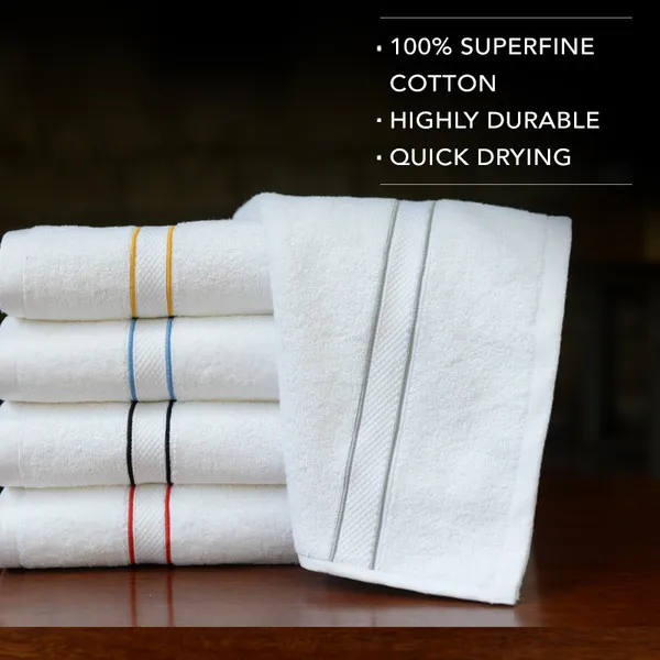 White_Cording_Bath_Towels_Set_Soft_Absorbent_Quick_Dry_100_Percent_Cotton_Towels_70X140_Cm_28X55_In_For_Bathroom_Spa_(Set_Of_5)