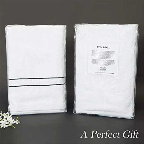 White_Cording_Bath_Towel_Soft_Absorbent_Quick_Dry_100_Percent_Cotton_Towels_70X140_Cm_28X55_In_For_Bathroom_Travel_(Set_Of_5)
