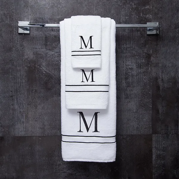 White_Monogrammed_Initial_M_Ultralux_Cotton_Bath_Hand_Face_Towels_Soft_Quick_Dry_Absorbent_Towels_For_Bathroom_Spa_Hotel_Gym_Personalized_Towel
