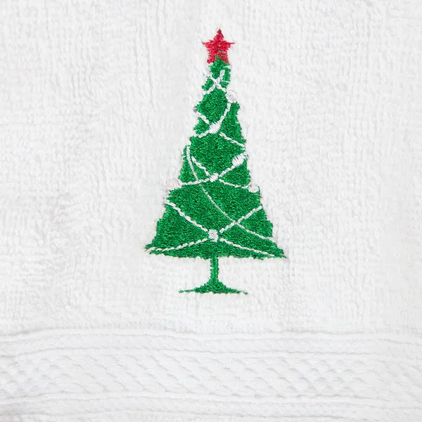 Off_White_Christmas_Tree_Embroidery_Ultralux_Face_Towels_Set_Of_4_Soft_Cotton_Holiday_Towels_33X33_Cm_For_Face_Hands_Skincare_Spa_Travel_Gym_Daily_Use_Perfect_Christmas_Gift_And_Holiday_Decor