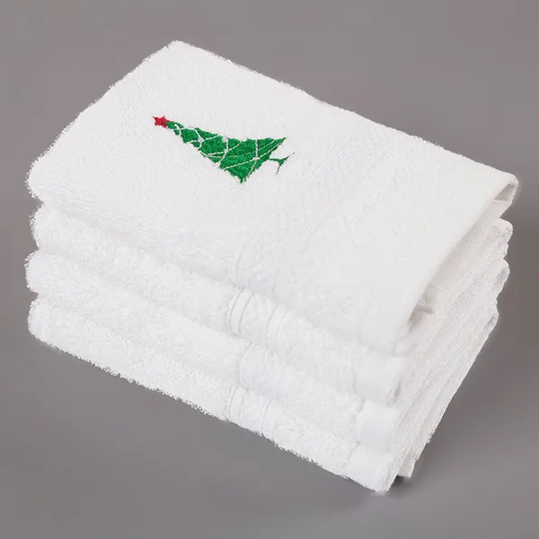 Off_White_Christmas_Tree_Embroidery_Ultralux_Face_Towels_Set_Of_4_Soft_Cotton_Holiday_Towels_33X33_Cm_For_Face_Hands_Skincare_Spa_Travel_Gym_Daily_Use_Perfect_Christmas_Gift_And_Holiday_Decor