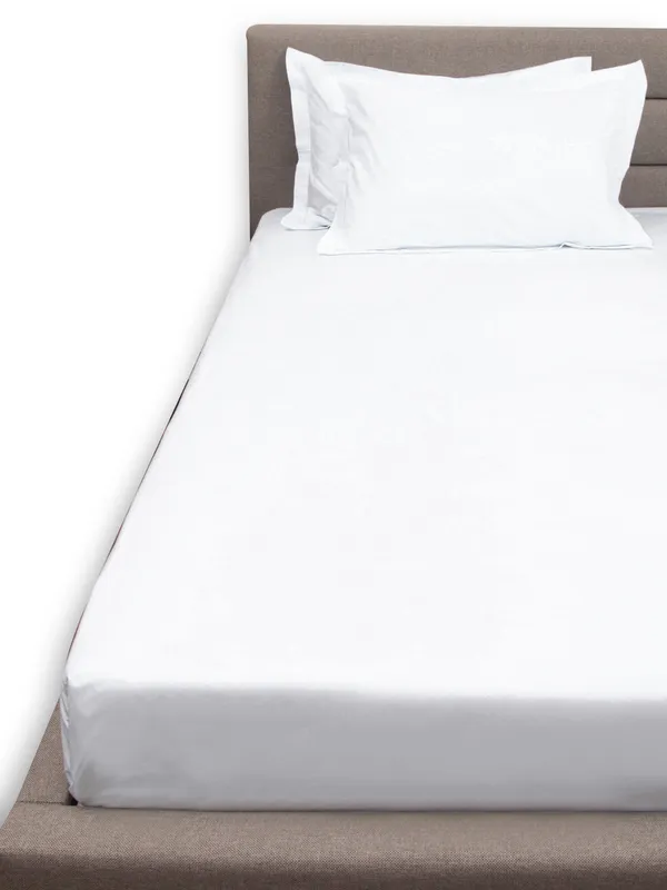 Off_White_Premium_King_Size_Bedsheet,_Plain_300_Tc_100_Percent_Cotton_2_Pillow_Covers