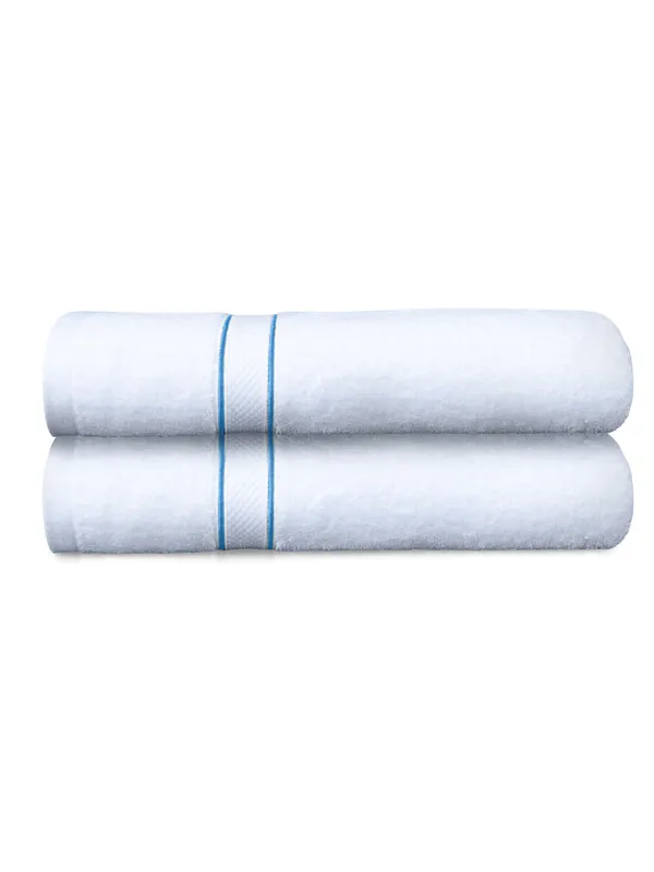 White_Cording_Soft_Absorbent_Quick_Dry_100_Percent_Cotton_70X140_Cm_28X55_In_For_Bathroom_Spa_Towels_(Set_Of_2)