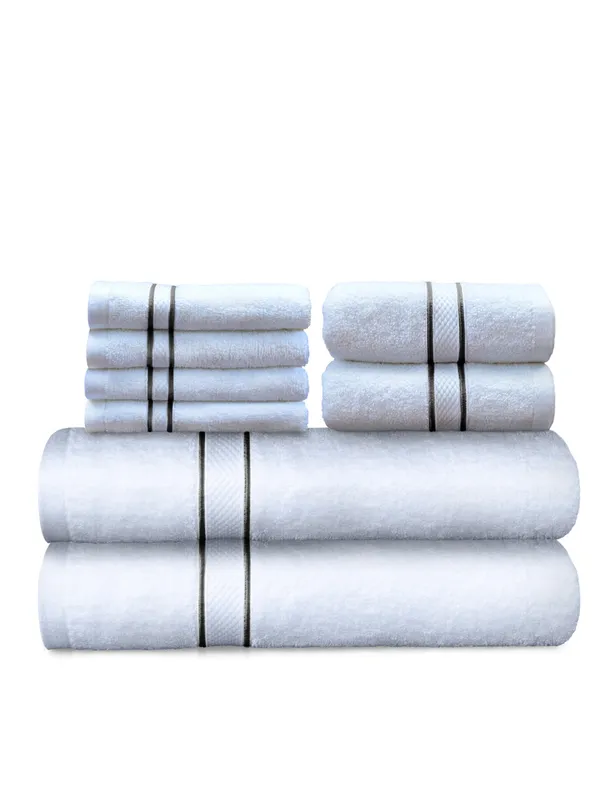 White_Cording_Cotton_Towel_Bath_Towels,_2_Hand_Towels_&_4_Face_Towels_Soft,_Absorbent,_Quick_Dry_Towels_For_Bathroom,_Spa,_Gym_&_Home_Use_(Set_Of_8)