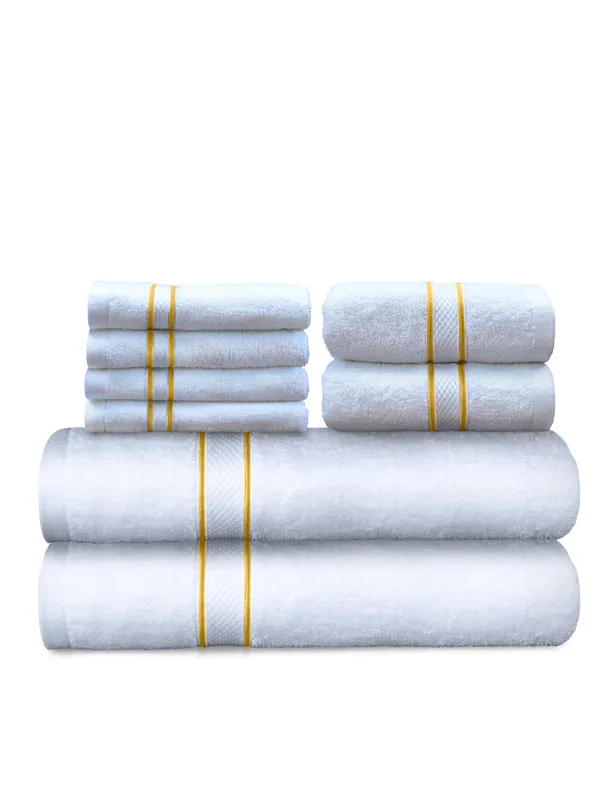 White_Cording_Bath_Towels_+_2_Hand_Towels_+_4_Face_Towels_(Set_Of_8)