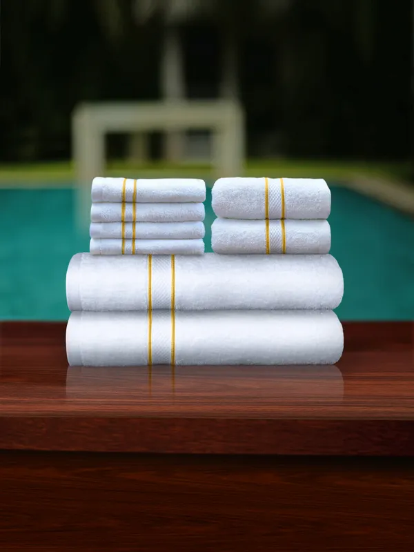 White_Cording_Bath_Towels_+_2_Hand_Towels_+_4_Face_Towels_(Set_Of_8)