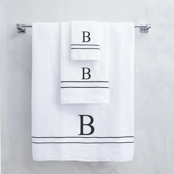 White_Monogrammed_Initial_B_Ultralux_Cotton_Bath_Hand_Face_Towels_Soft_Absorbent_Quick_Dry_Towels_For_Bathroom_Spa_Hotel_Gym_Personalized_Towel