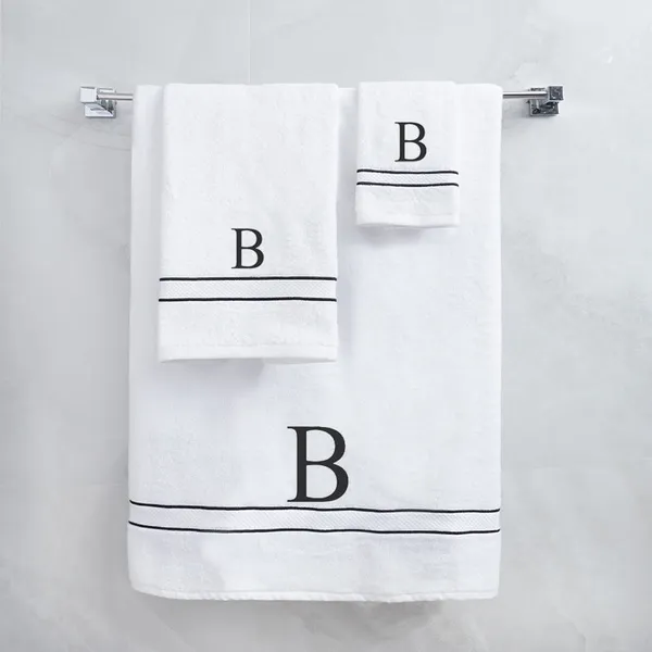 White_Monogrammed_Initial_B_Ultralux_Cotton_Bath_Hand_Face_Towels_Soft_Absorbent_Quick_Dry_Towels_For_Bathroom_Spa_Hotel_Gym_Personalized_Towel