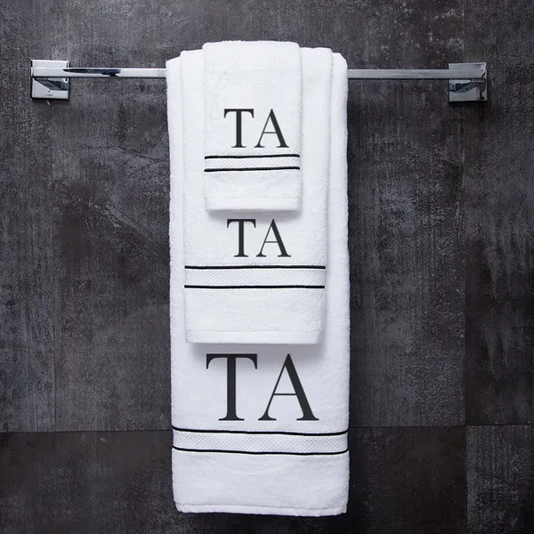 White_Monogrammed_Initial_Tea_Towels_Ultralux_Cotton_Bath_Hand_Face_Towels_Soft_Quick_Dry_Absorbent_Towels_For_Bathroom_Spa_Hotel_Gym_Personalized_Towel_For
