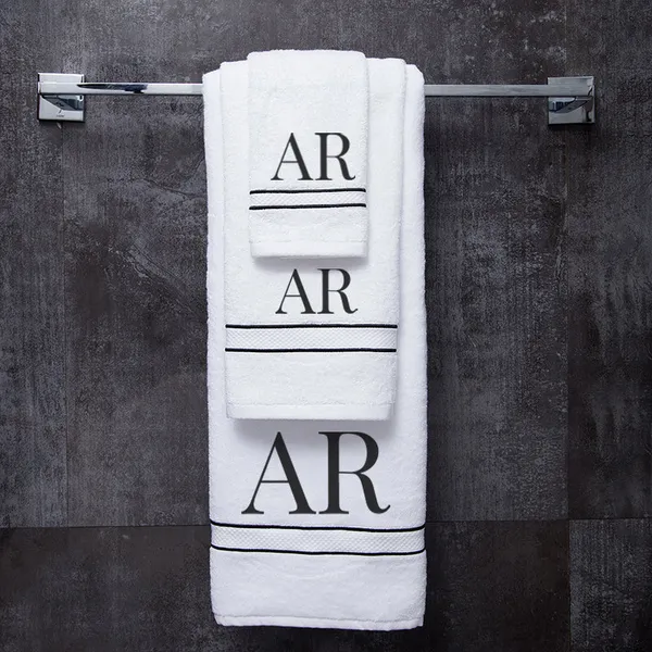 White_Monogrammed_Initial_Ar_Towels_Ultralux_Cotton_Bath_Hand_Face_Towels_Soft_Absorbent_Quick_Dry_Towels_For_Bathroom_Spa_Hotel_Gym_For_Personalized_Towel