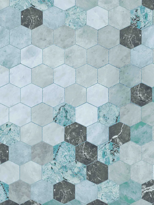 Green_Hexagon_Teal_Queen_Size_Bed_Sheet_300Tc_100_Percent_Cotton_Soft_Breathable_Durable_Luxurious_Bedding_Set_100_X_90_In_With_2_Pillow_Covers_18X27_In